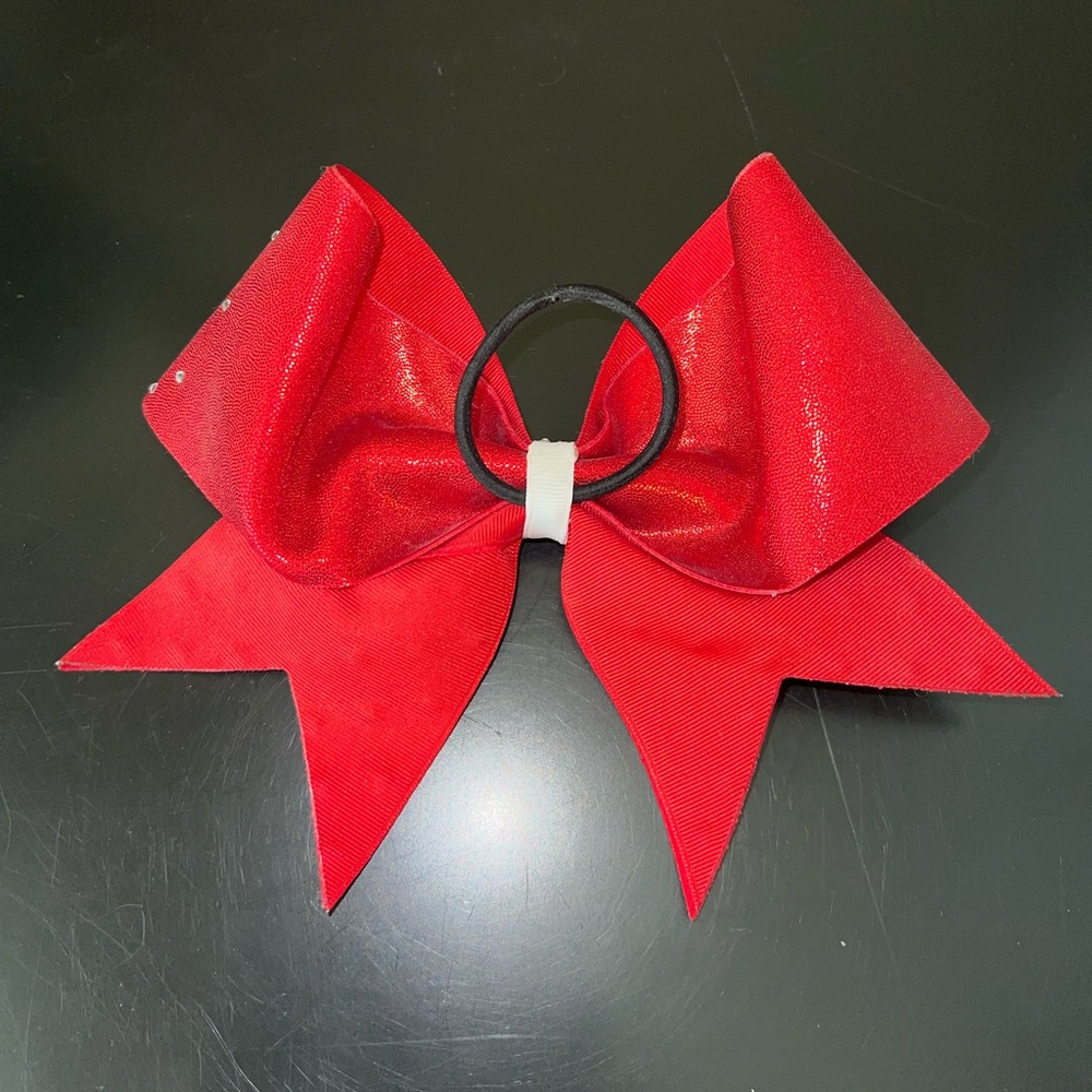 Red Cheer Bow with bling - Picture 2 of 5
